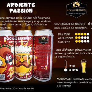 Ardiente Passion – Golden Ale con Maracuyá y Ají Andino (500ml)
